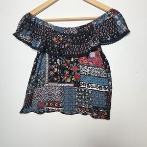 Stradivarius Women's  Boho Style Off Shoulder Top Small